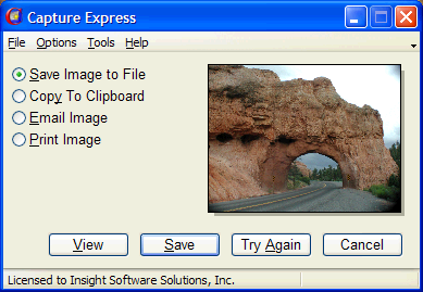 Capture Express screen shot